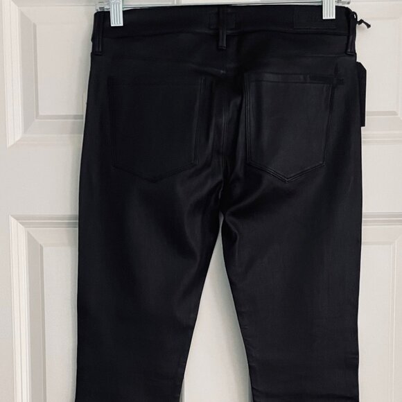 RTA "NOIR"  LAMB LEATHER MID-RISE PANTS - SIZE 25- TAGS ON NEW - Picture 8 of 10